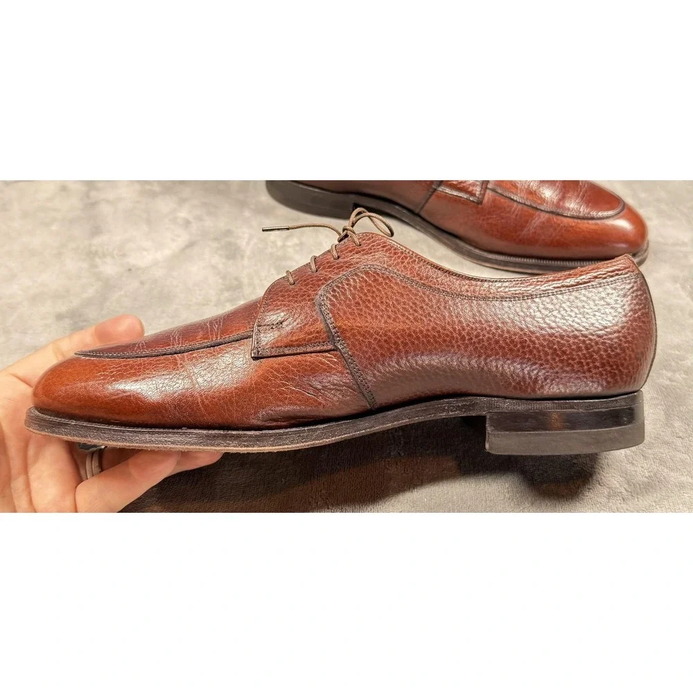 Vintage Florsheim Comfort Cushion Shoes Mens Size 10 C Brown Leather Derby Dress